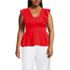 Women's Plus Size Lightweight Jersey Ruffle Peplum Top, Front