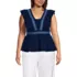 Women's Plus Size Lightweight Jersey Ruffle Peplum Top, Front