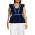 Women's Plus Size Lightweight Jersey Ruffle Peplum Top, Front