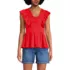 Women's Lightweight Jersey Ruffle Peplum Top, Front