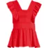 Women's Lightweight Jersey Ruffle Peplum Top, Front