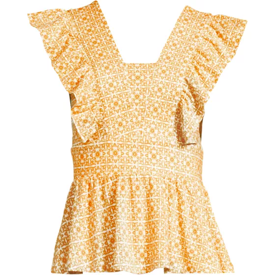 Women's Lightweight Jersey Ruffle Peplum Top - primary