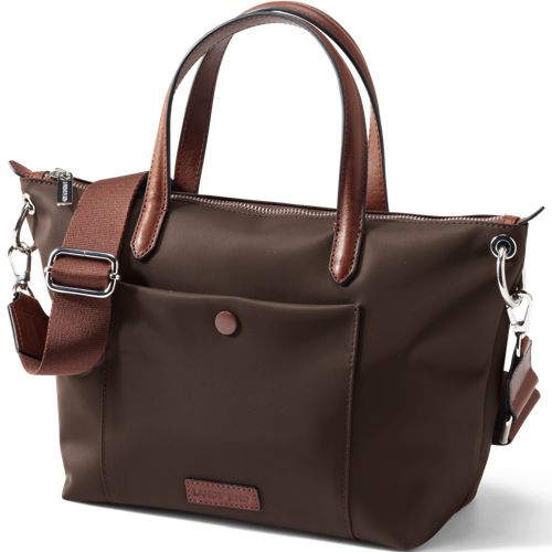 Mini Tote Bag, Women, size: one size, regular, Brown, Nylon, by Lands' End