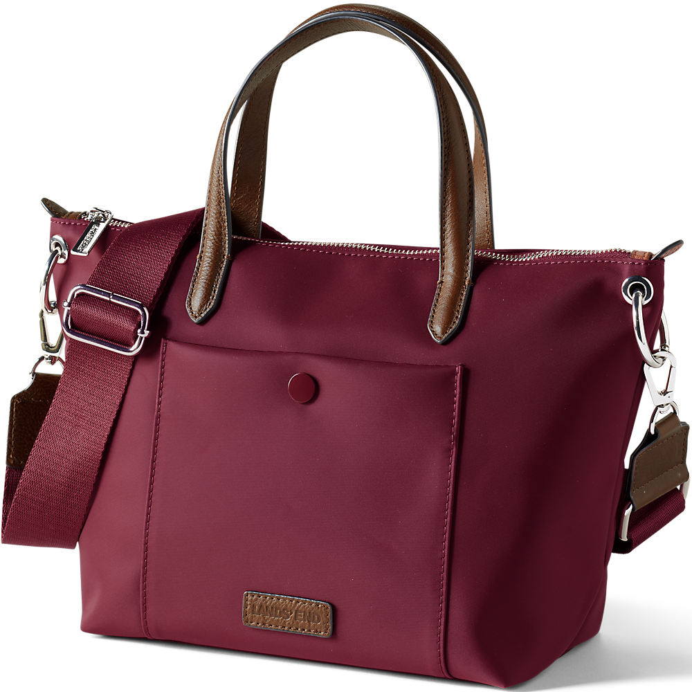Mini Tote Bag, Women, size: one size, regular, Red, Nylon, by Lands' End
