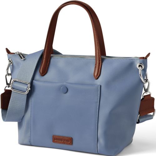 Mini Tote Bag, Women, size: one size, regular, Blue, Nylon, by Lands' End