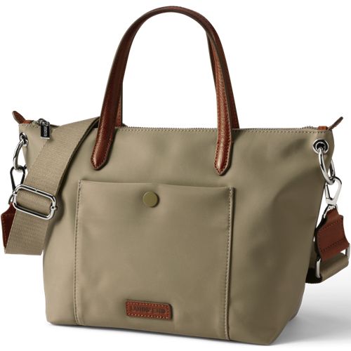 Mini Tote Bag, Women, size: one size, regular, Green, Nylon, by Lands' End