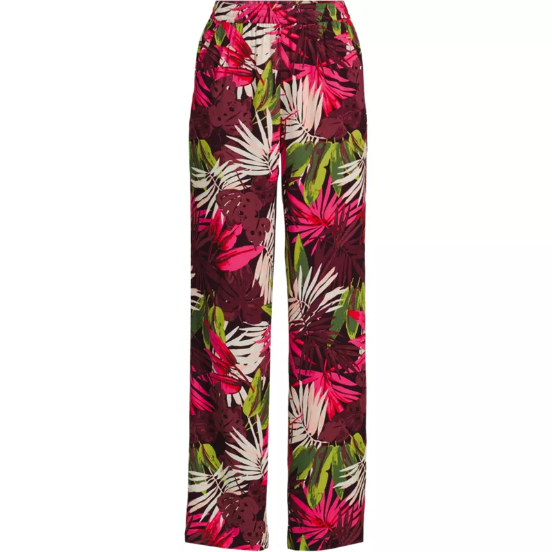 Women's Plus Size Rayon High Rise Wide Leg Pants - Set Bottom, Front