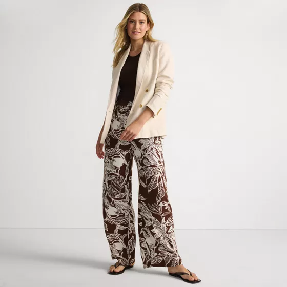 Women's Rayon High Rise Wide Leg Pants - Set Bottom - primary