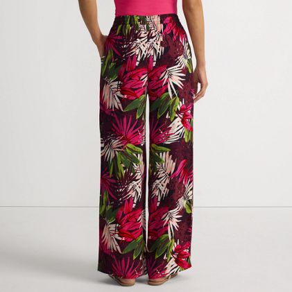 Women's Tall Rayon High Rise Wide Leg Pants - Set Bottom - image 1