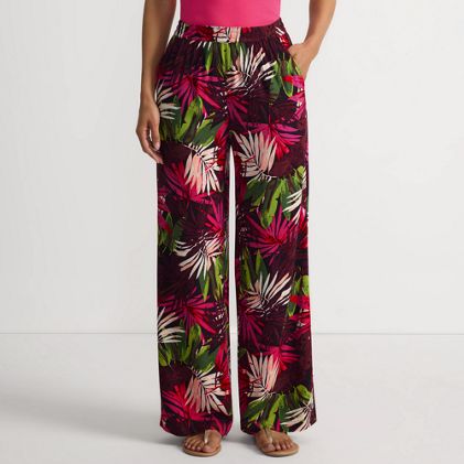 Women's Tall Rayon High Rise Wide Leg Pants - Set Bottom - image 2