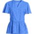 Women's Short Sleeve Mixed Media Eyelet Top, Front