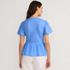 Women's Short Sleeve Mixed Media Eyelet Top, Back