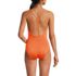 Women's Tugless QuickDry V-Neck Multi-Way High Leg One Piece Swimsuit, Back
