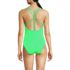 Women's Tugless QuickDry V-Neck Multi-Way High Leg One Piece Swimsuit, Back
