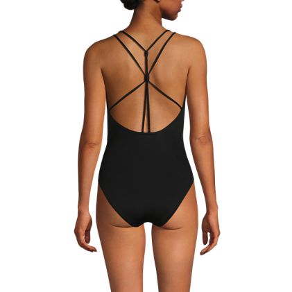 Women's Long Tugless QuickDry V-Neck Multi-Way High Leg One Piece Swimsuit - image 2