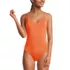 Women's Tugless QuickDry Strappy Back High Leg One Piece, Front