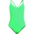 Women's Tugless QuickDry V-Neck Multi-Way High Leg One Piece Swimsuit, Front