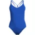 Women's Tugless QuickDry Strappy Back High Leg One Piece, Front