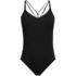 Women's Petite Tugless QuickDry V-Neck Multi-Way High Leg One Piece Swimsuit, Front