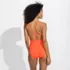 Women's Tugless QuickDry Strappy Back High Leg One Piece, alternative image