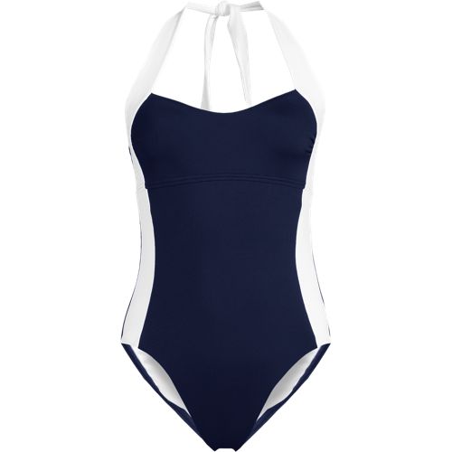 Women's Halter Cut Out High Leg One Piece Swimsuit, Front