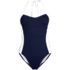 Women's Halter Cut Out High Leg One Piece Swimsuit, Front