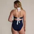Women's Halter Cut Out High Leg One Piece Swimsuit, Back