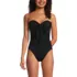 Women's Long SlenderSuit Multi-Way Bandeau High Leg One Piece Swimsuit, alternative image