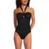 Women's Slender Suit Multi-Way Bandeau High Leg One Piece Swimsuit, Front