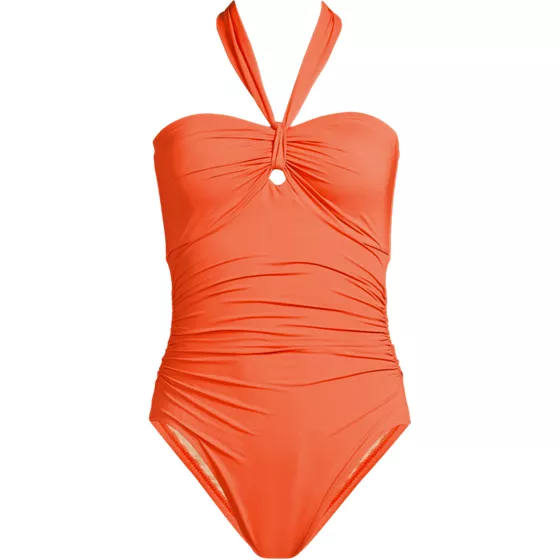 Women's Plus Size SlenderSuit Multi-Way Bandeau High Leg One Piece Swimsuit - primary