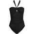 Women's Slender Suit Multi-Way Bandeau High Leg One Piece Swimsuit, Front