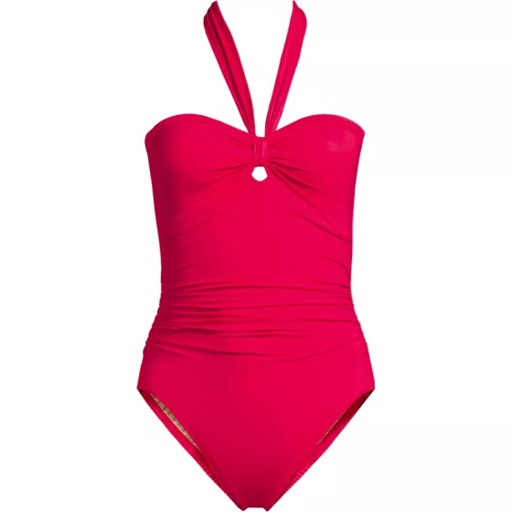 Women's SlenderSuit Multi-Way Bandeau High Leg One Piece Swimsuit - primary