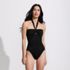 Women's Slender Suit Multi-Way Bandeau High Leg One Piece Swimsuit, Front