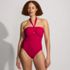 Women's SlenderSuit Multi-Way Bandeau High Leg One Piece Swimsuit, Front
