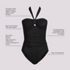 Women's Slender Suit Multi-Way Bandeau High Leg One Piece Swimsuit, alternative image