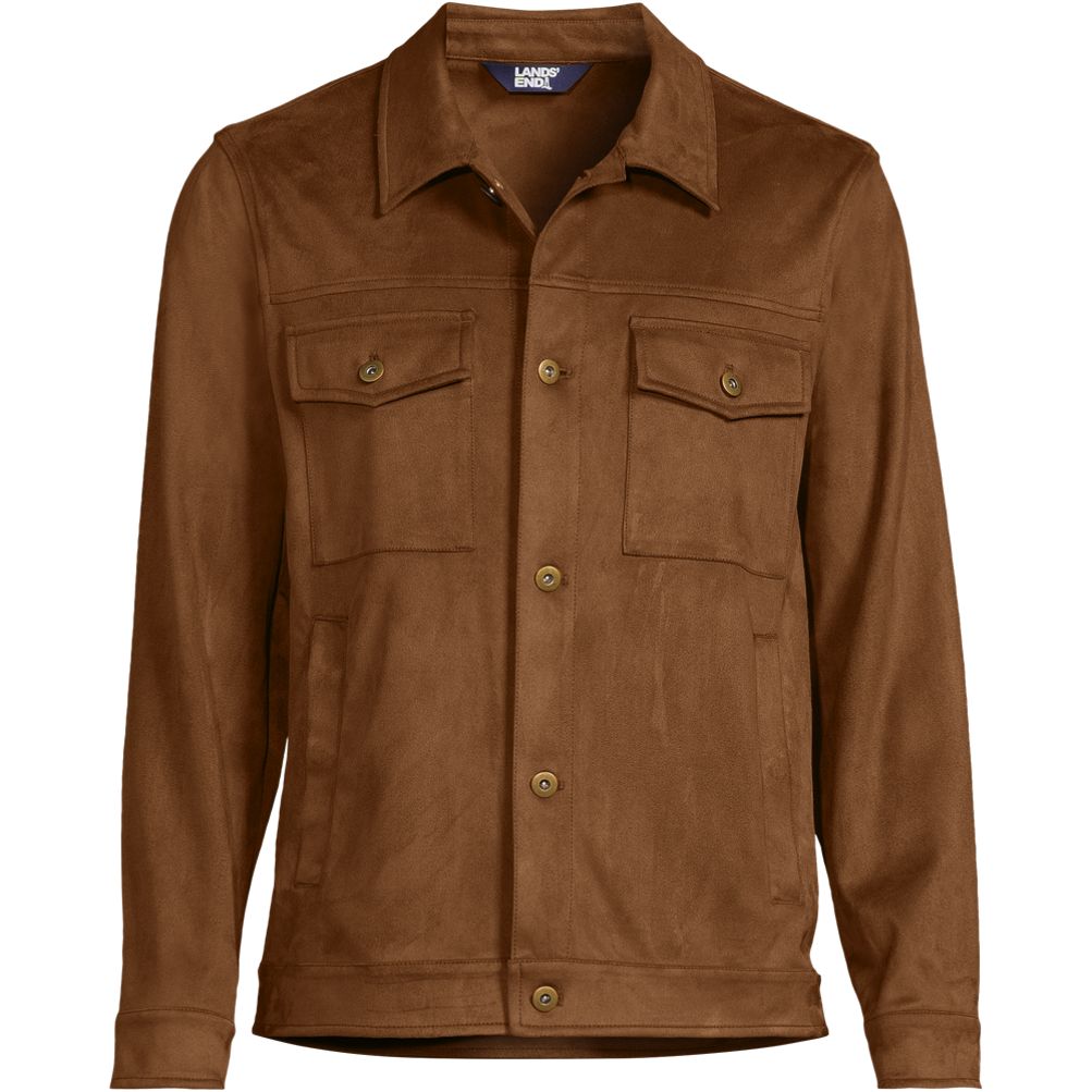 Unisex Faux Suede Trucker Jacket | Lands' End