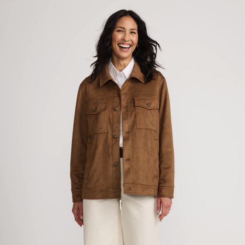 Women's Corduroy Collared Denim Jacket | Lands' End