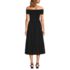 Women's Petite Off the Shoulder Slender Mixed Media Dress, Back