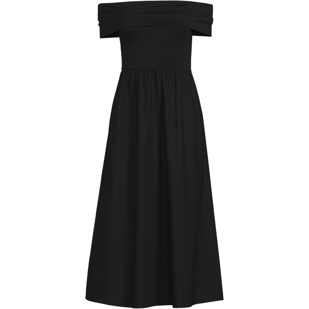 Women's Off the Shoulder Slender Mixed Media Dress | Lands' End