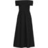 Women's Petite Off the Shoulder Slender Mixed Media Dress, Front
