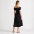 Women's Petite Off the Shoulder Slender Mixed Media Dress, Back