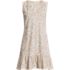 Women's Petite Sleeveless Cotton Jersey Notch Neck Flounce Dress, Front