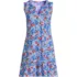 Women's Sleeveless Cotton Jersey Notch Neck Flounce Dress, Front