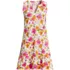 Women's Sleeveless Cotton Jersey Notch Neck Flounce Dress, Front