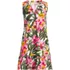 Women's Sleeveless Cotton Jersey Notch Neck Flounce Dress, Front