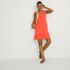 Women's Sleeveless Cotton Jersey Notch Neck Flounce Dress, alternative image