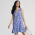 Women's Sleeveless Cotton Jersey Notch Neck Flounce Dress, alternative image