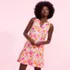 Women's Sleeveless Cotton Jersey Notch Neck Flounce Dress, alternative image
