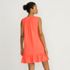 Women's Sleeveless Cotton Jersey Notch Neck Flounce Dress, Back