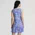 Women's Sleeveless Cotton Jersey Notch Neck Flounce Dress, Back